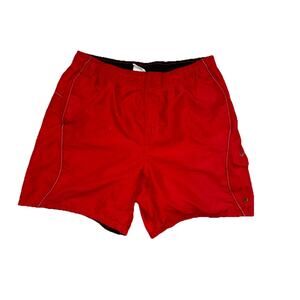 Vintage Nike Cargo Shorts Men's Medium Red Pockets Y2K Relaxed